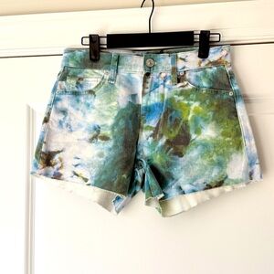 Hudson Los Angeles Watercolor Print Shorts, 25, NWOT